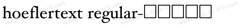 hoeflertext regular字体转换